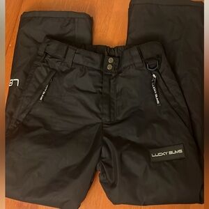 Kids Lucky Bums Youth Medium Ski Pants Snow Pants Winter Pants Black